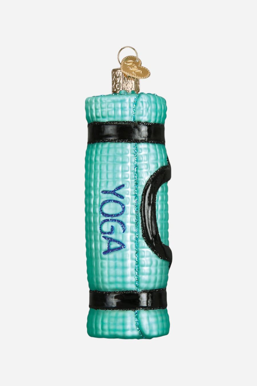 Yoga Mat Glass Ornament – front view