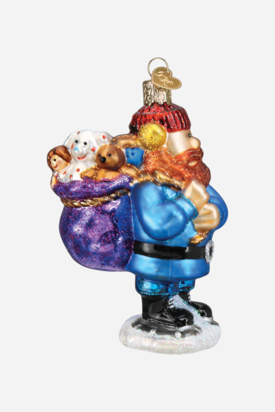 Yukon Cornelius Glass Ornament – side view