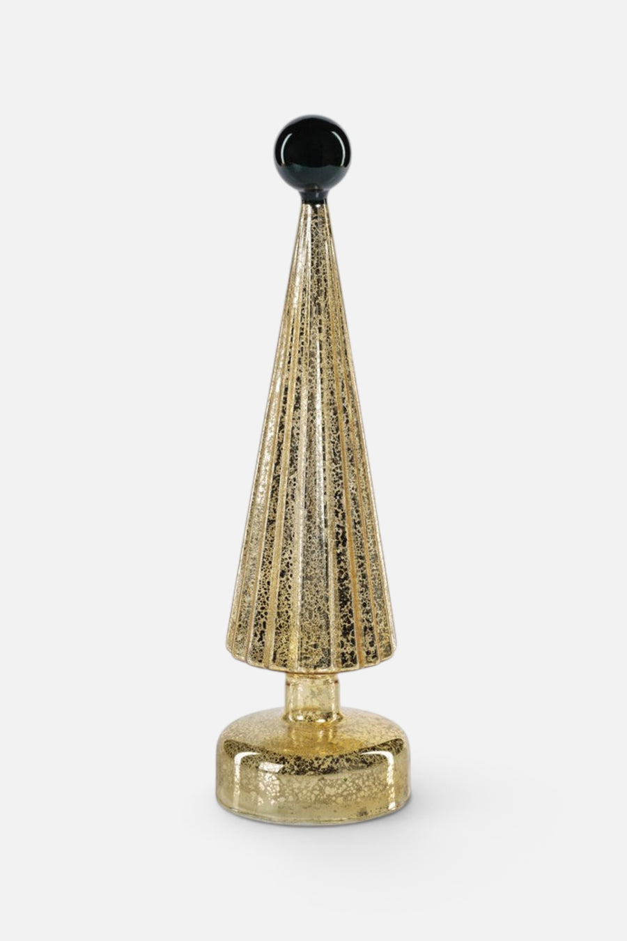 Zodax LED Mercury Glass Tree with Globe Finial in Gold – back view