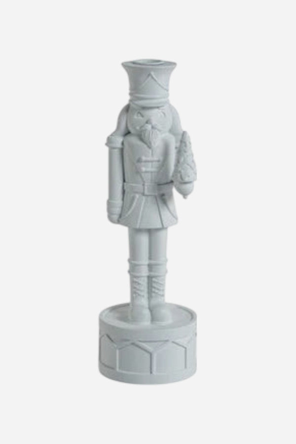 Zodax Nutcracker Taper Candle Holder White - 12"