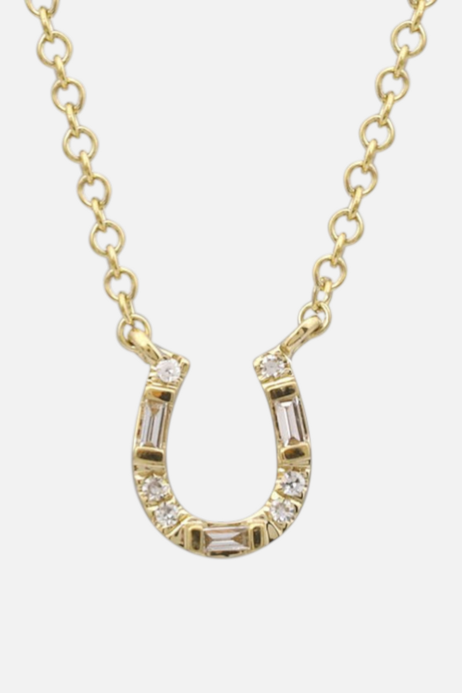 Zofia Day Baguette & Diamond Horseshoe – front view