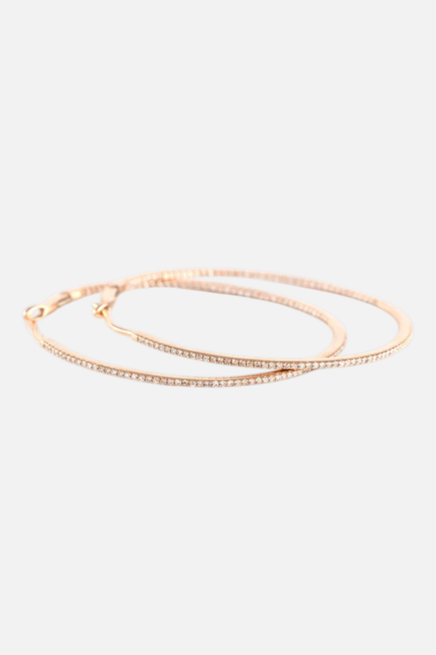 Zofia Day Lizzie Hoops 1" White Gold – back view