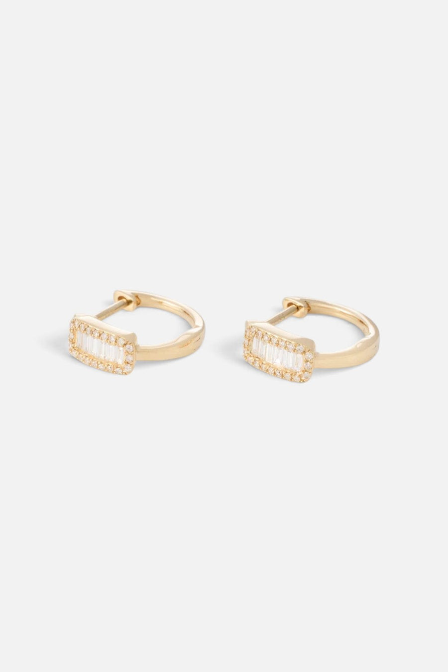 Zofia Day Petite 1/4 Way Angelica Diamond Huggie Earrings – front view