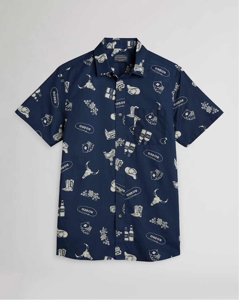 Pendleton Shoreline Shirt in Rodeo Navy