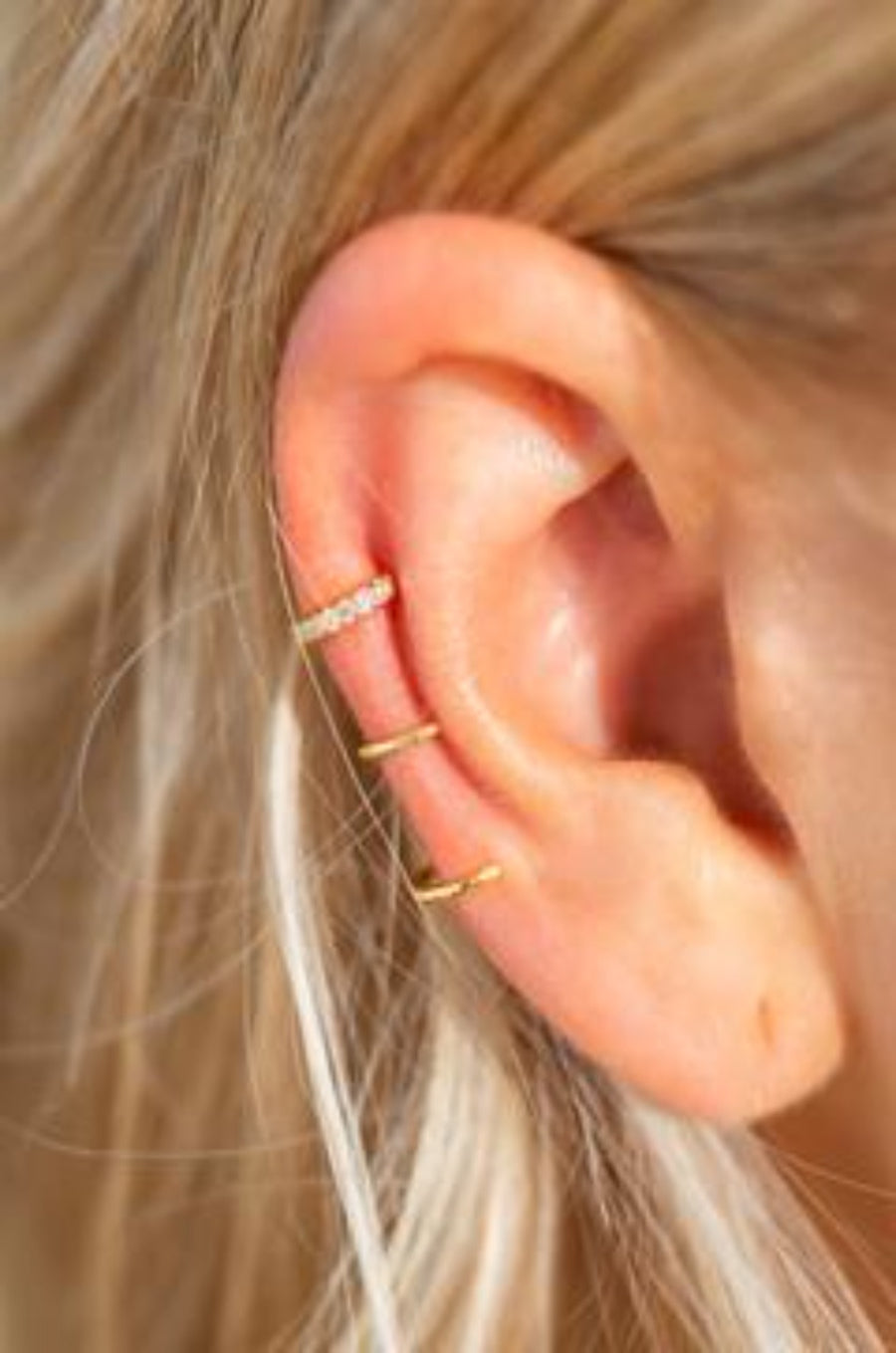 3 HOOP EAR CUFF GOLD