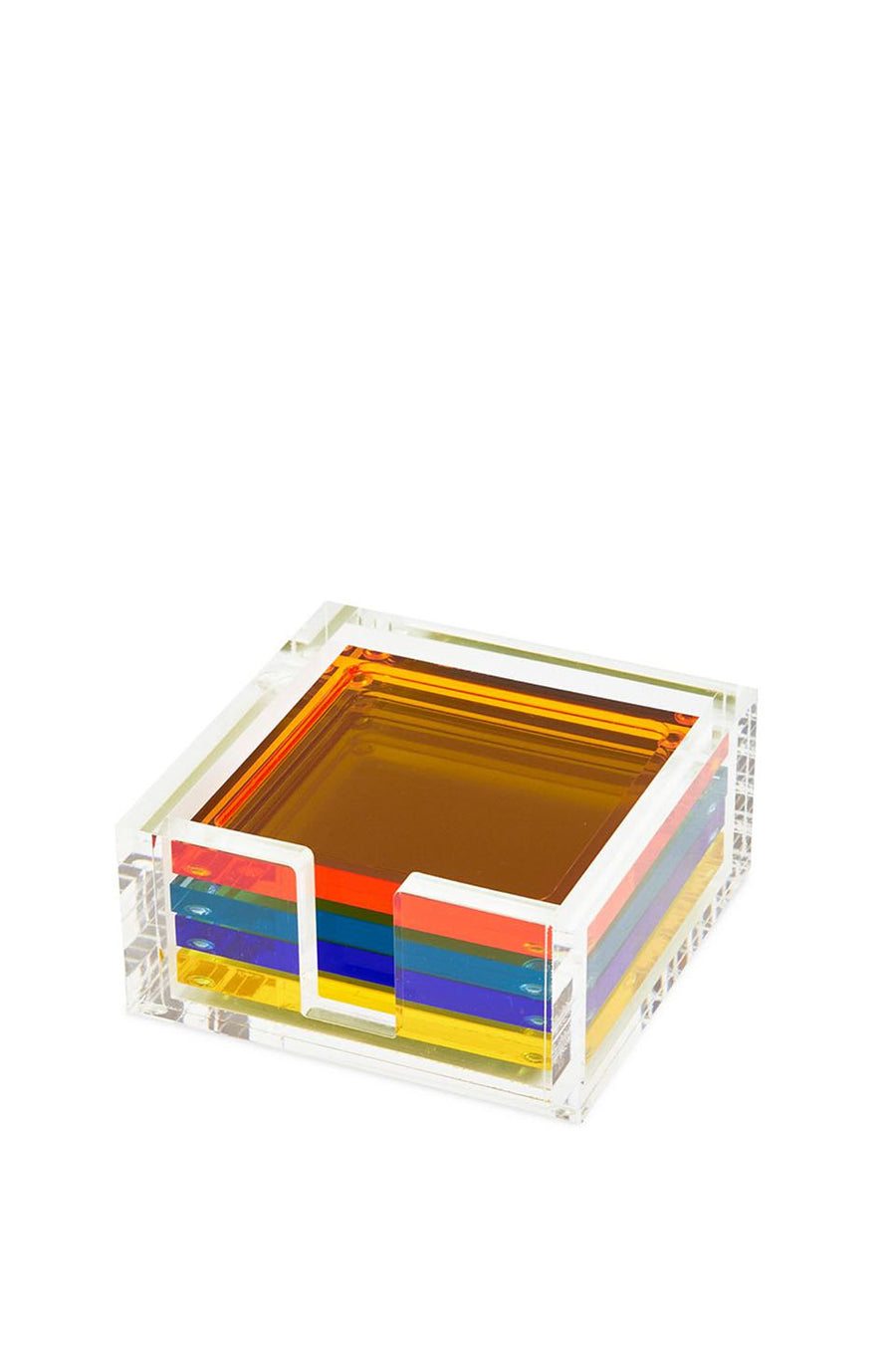 Tizo Lucite Multi-Color Coaster, Set of 4