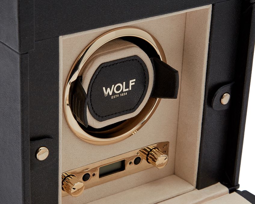 Palermo Single Watch Winder Anthracite, Black