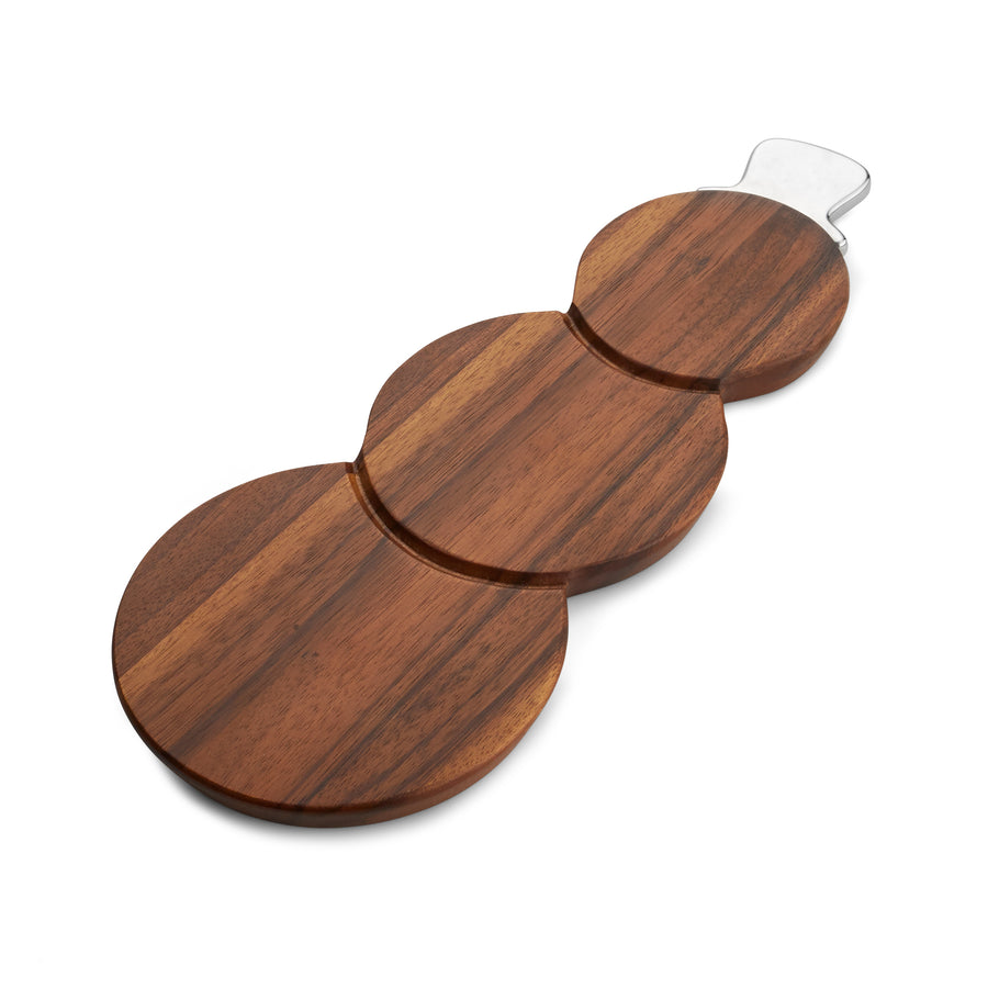 Nambe SNOWMAN CHEESE BOARD SET