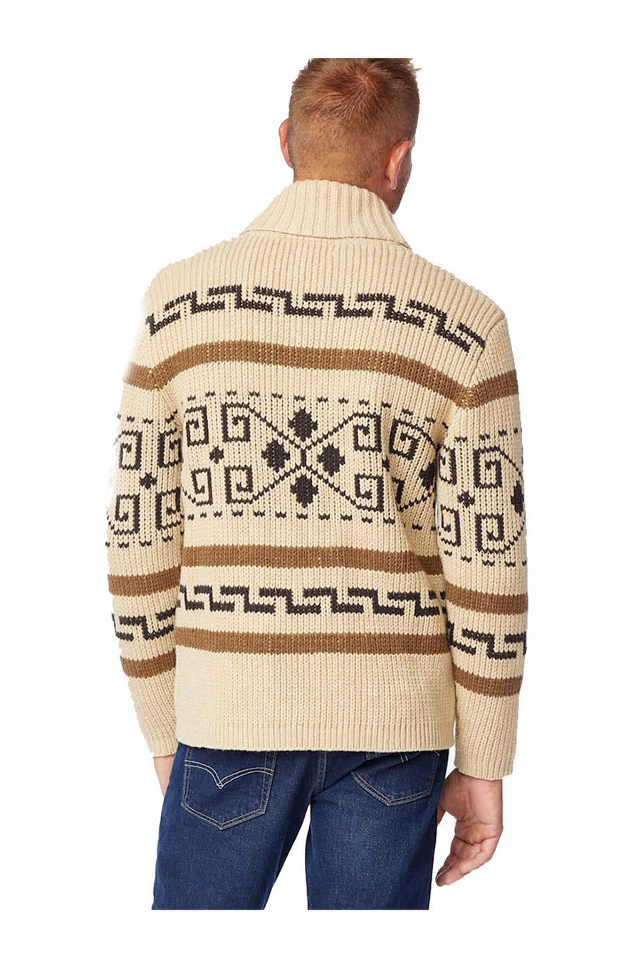 Pendleton Original Westerley Sweater in Tan & Brown