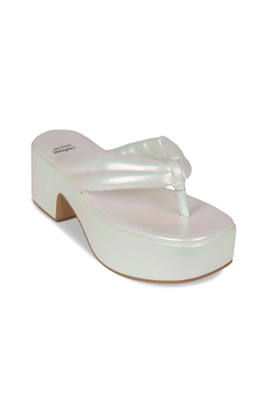 Jeffrey Campbell Luau Platform In White Pearlized