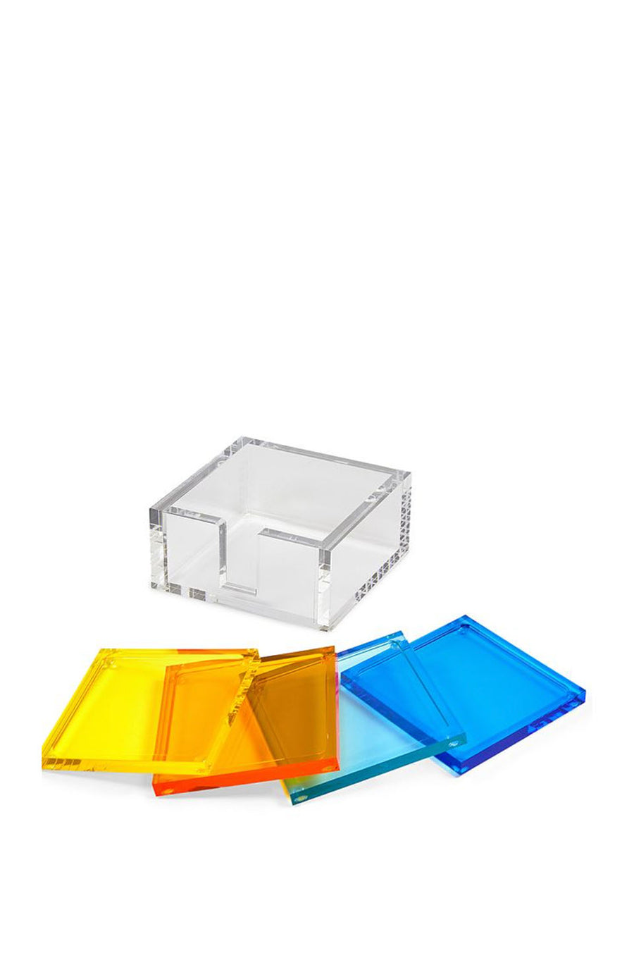 Tizo Lucite Multi-Color Coaster, Set of 4