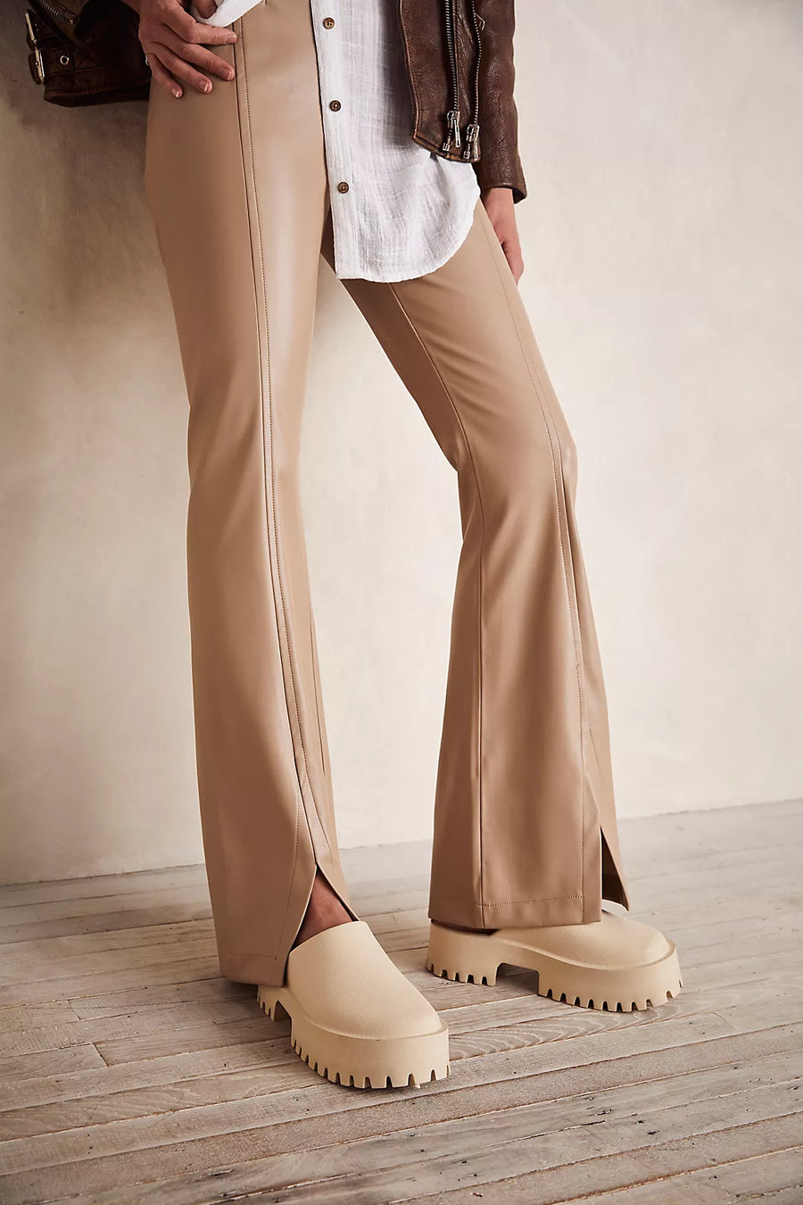 Jeffrey Campbell Beige Clogge in Sea Salt