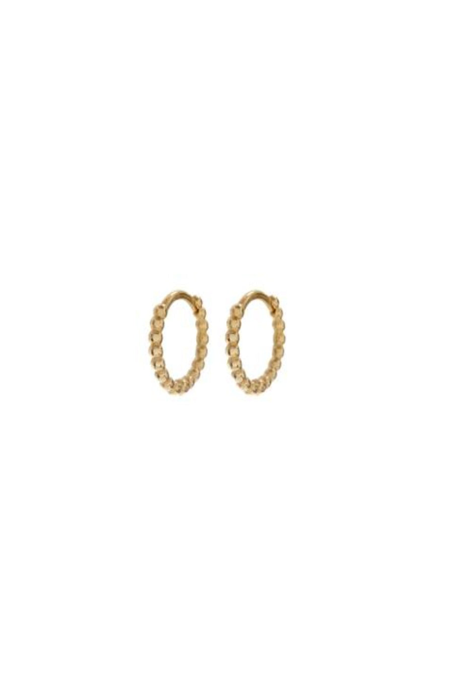 Luv AJ Mini Beaded Huggies Earrings