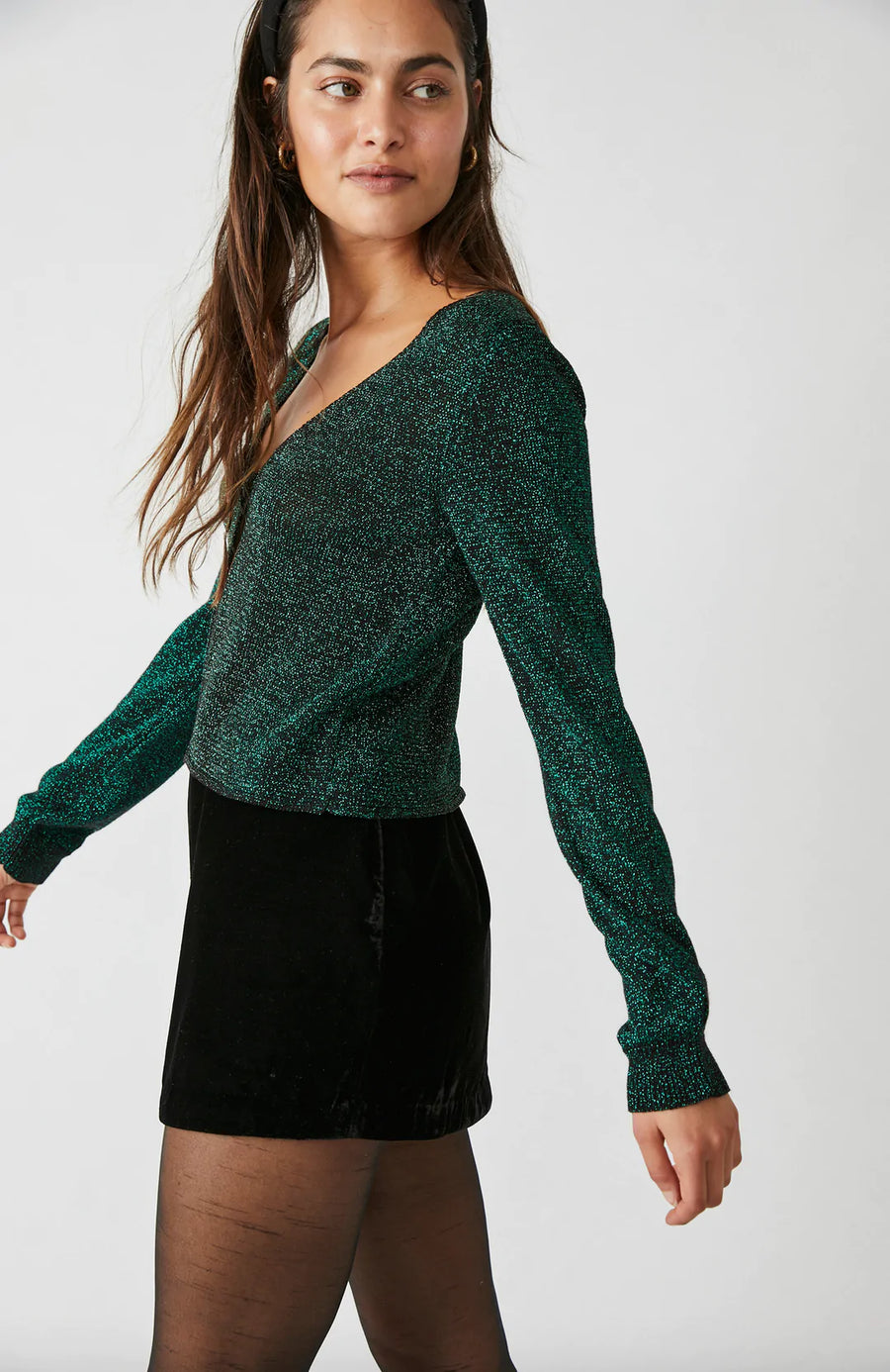 Free People Emmaline Cardi in Alpine Combo