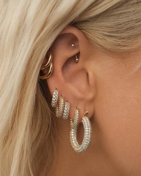 PAVE BABY AMALFI HOOPS