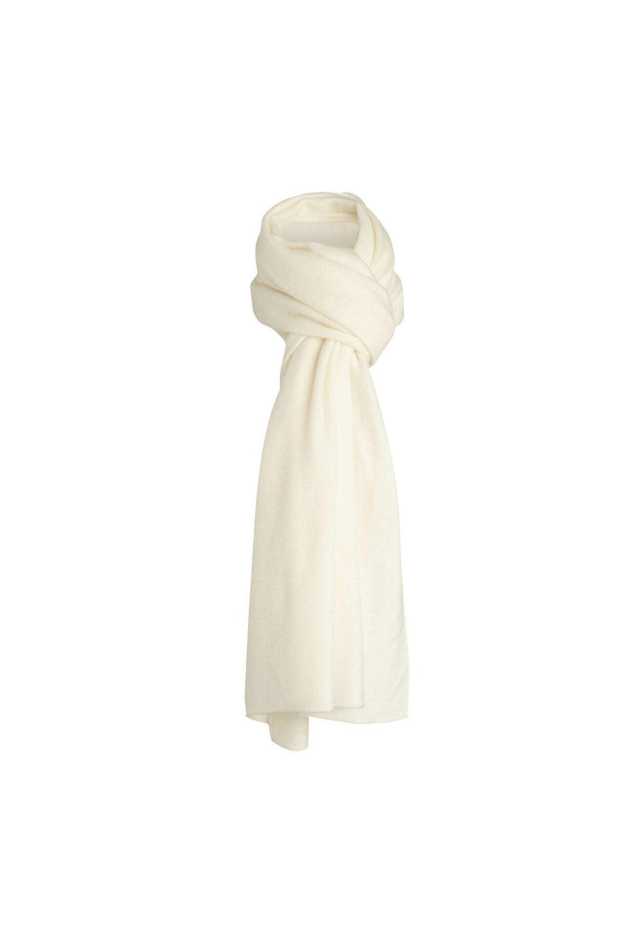Cashmere Knit Throw/Scarf - White