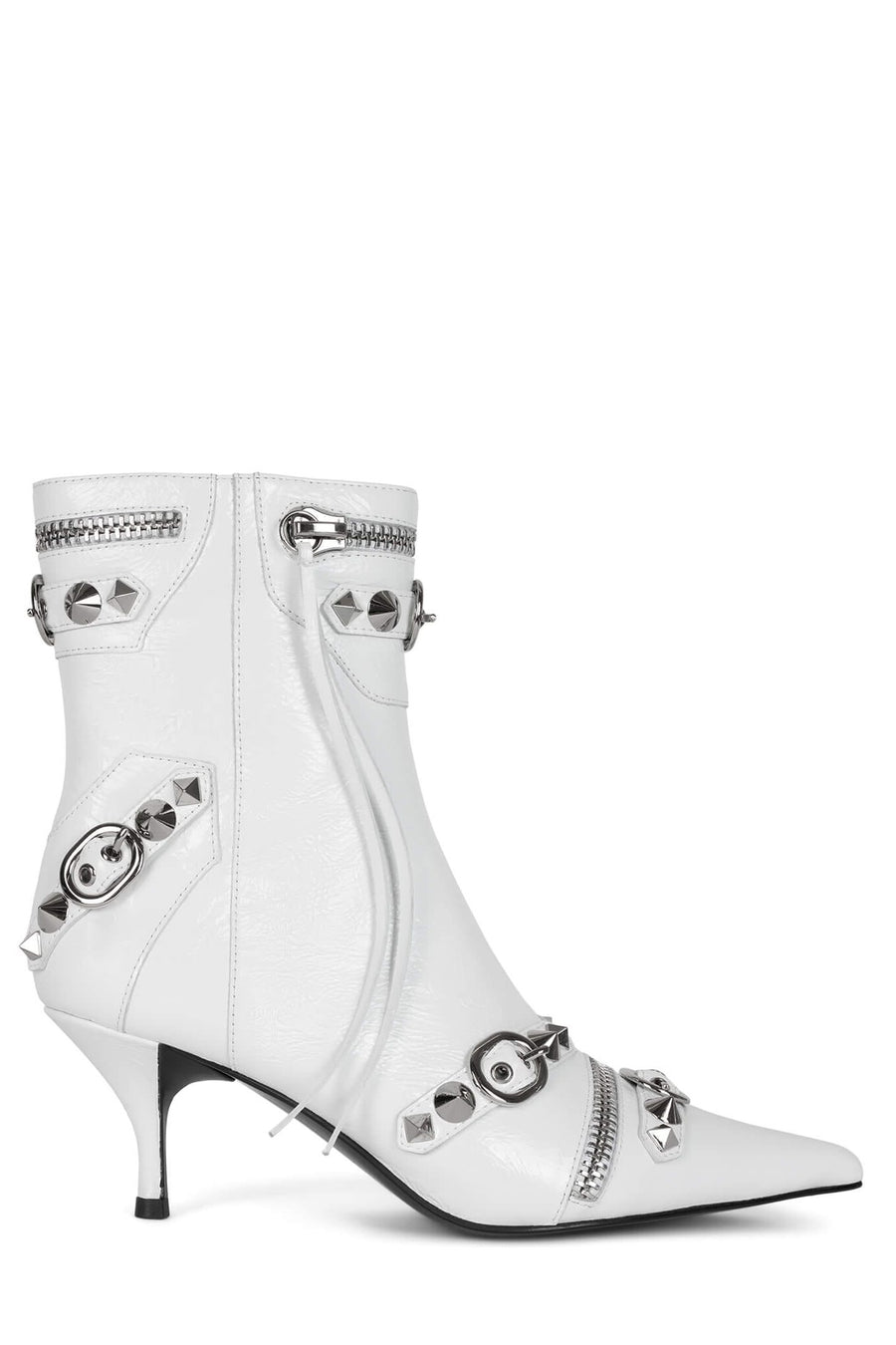 Jeffrey Campbell Alt-Rock Boots in White Silver