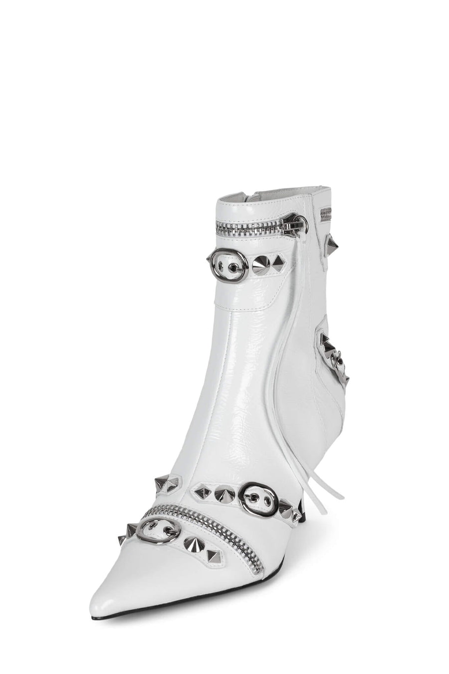 Jeffrey Campbell Alt-Rock Boots in White Silver