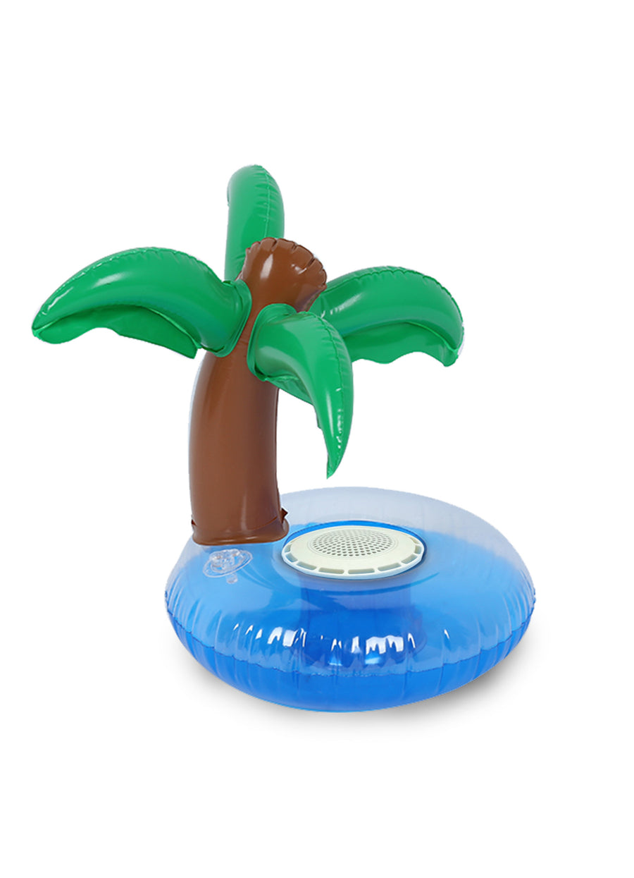 Aqua Jams Bluetooth Floating Speaker & Cup Holder - Palm Tree