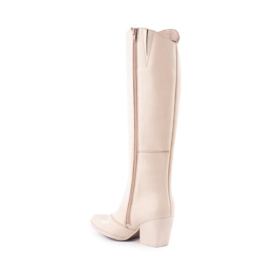 Seychelles Begging You Tall Boot in Cream Coco Leather
