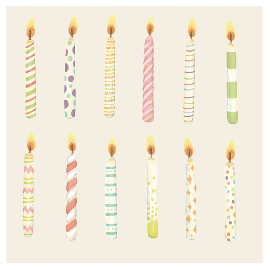 Birthday Candles Cocktail Napkins - Set of 20