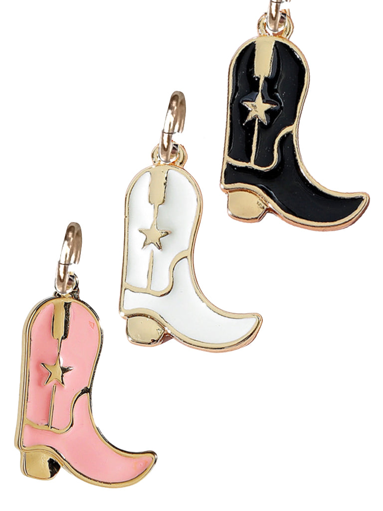 Farrah B Boot Charm Pink
