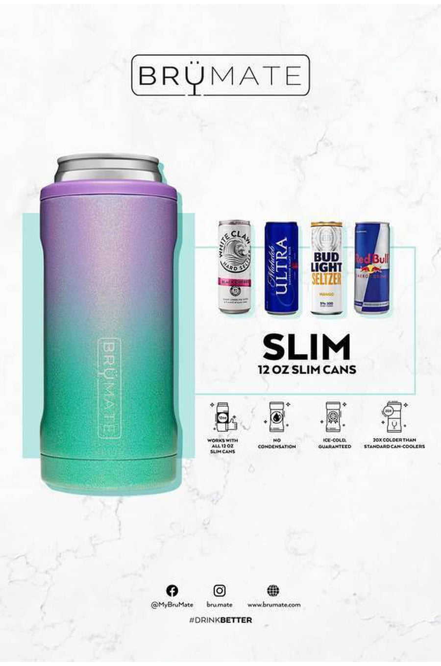 Brumate Hopsulator Slim, Matte Black