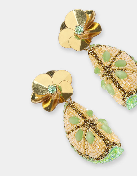 Olivia Dar Citrus Earrlings 3D in Yellow