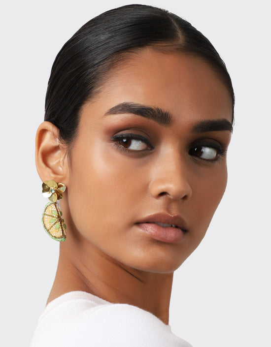 Olivia Dar Citrus Earrlings 3D in Yellow