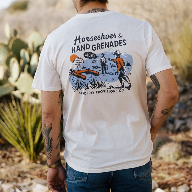 Sendero Provisions "Close" T-Shirt in Vintage White