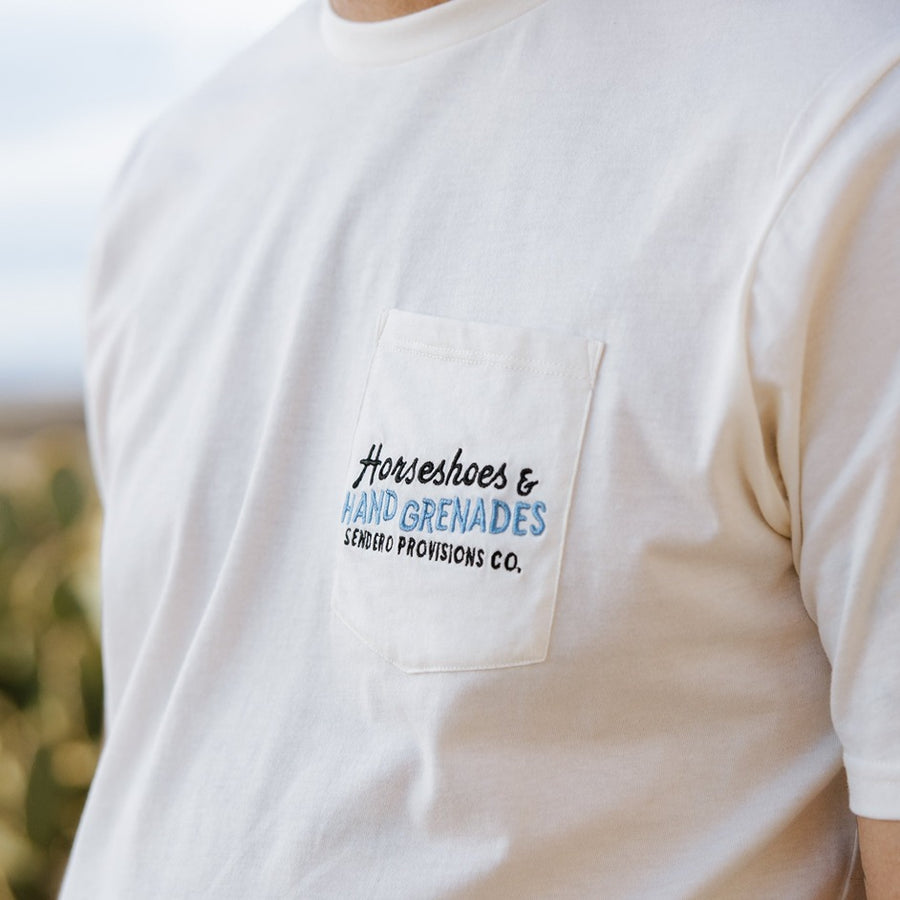 Sendero Provisions "Close" T-Shirt in Vintage White