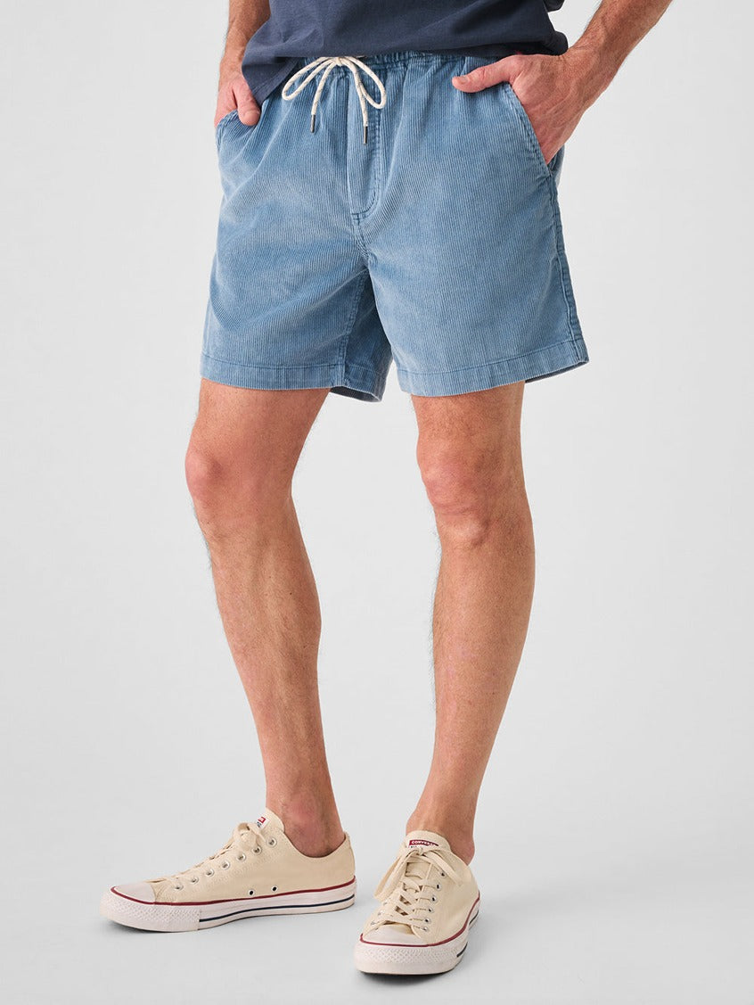 Faherty Drawstring Cord Short 6'' in Dune Blue