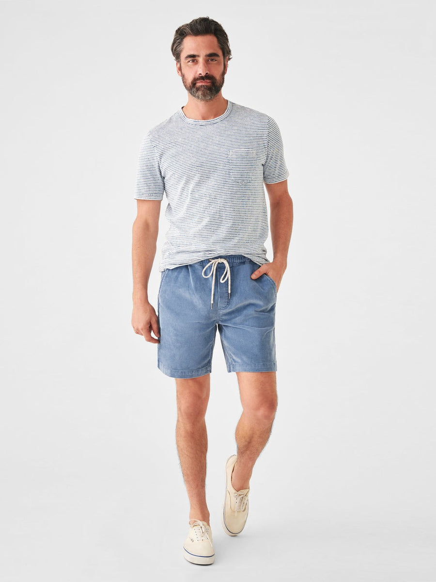 Faherty Drawstring Cord Short 6'' in Dune Blue