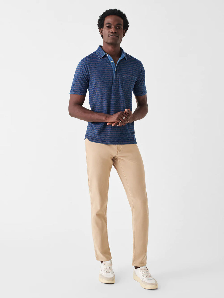 Faherty Stretch Terry 5-Pocket Pants in Desert Khaki