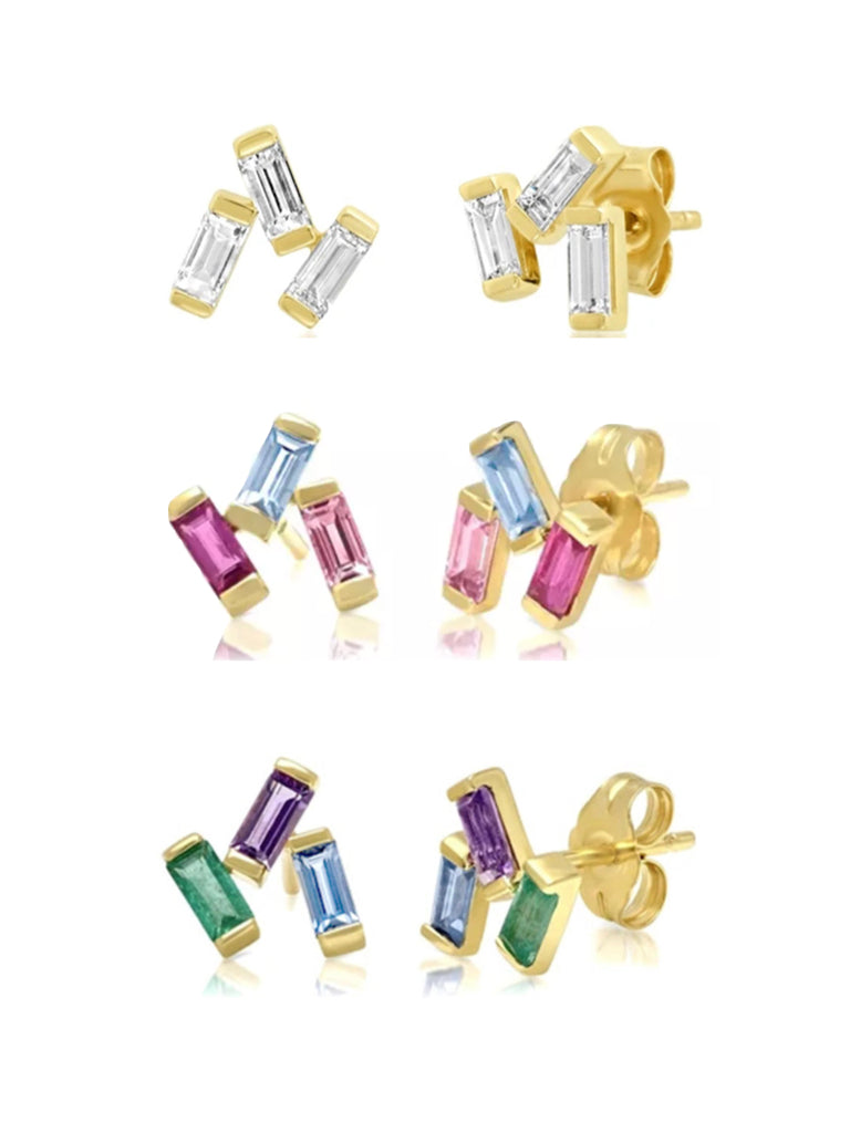 Farrah B Glam Squad Stud Earrings in Pink/Blue