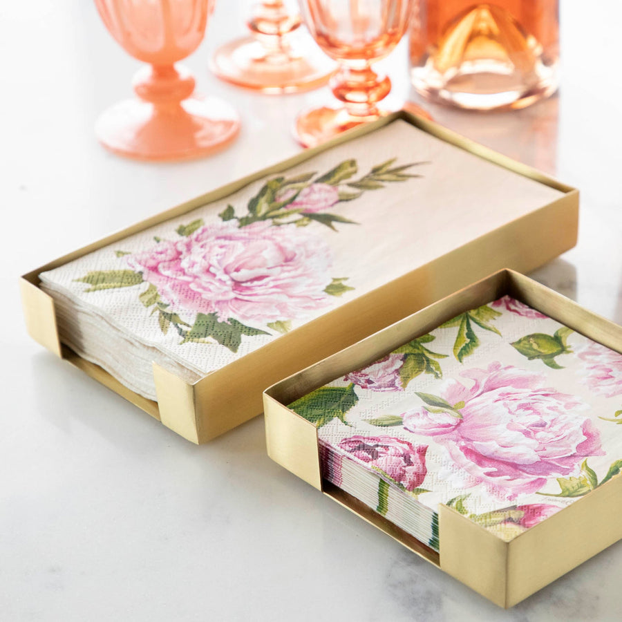 Hester & Cook Guest Napkin Holder in Brass