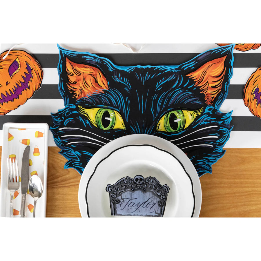 Hester & Cook Die Cut Black Cat Placemat, Set of 12