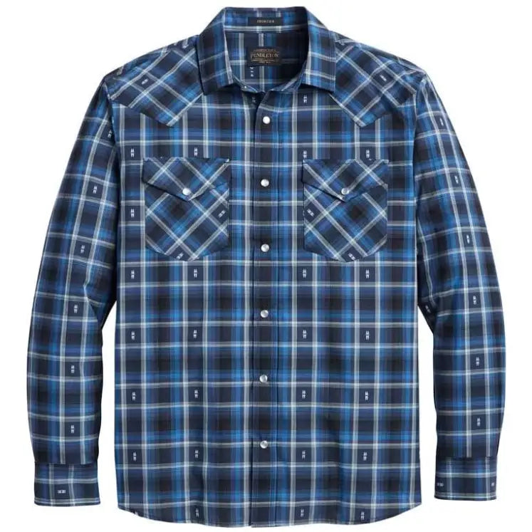 Pendleton Frontier Long Sleeve Shirt in Blue Ombre