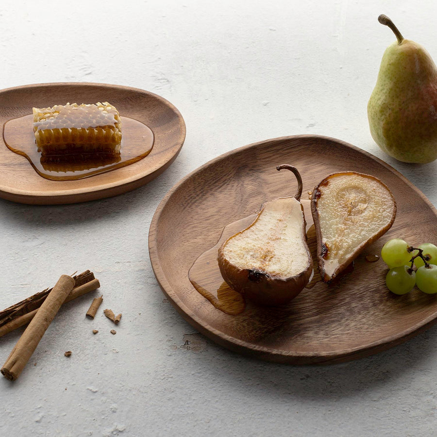 OHOM Foree Wood Dinnerware, Set of 4
