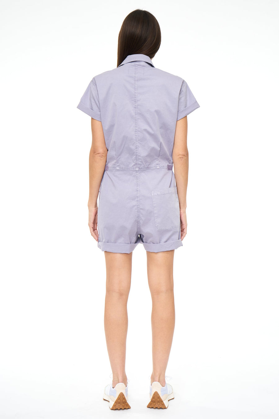 Pistola Parker Short Sleeve Romper in Plumeria