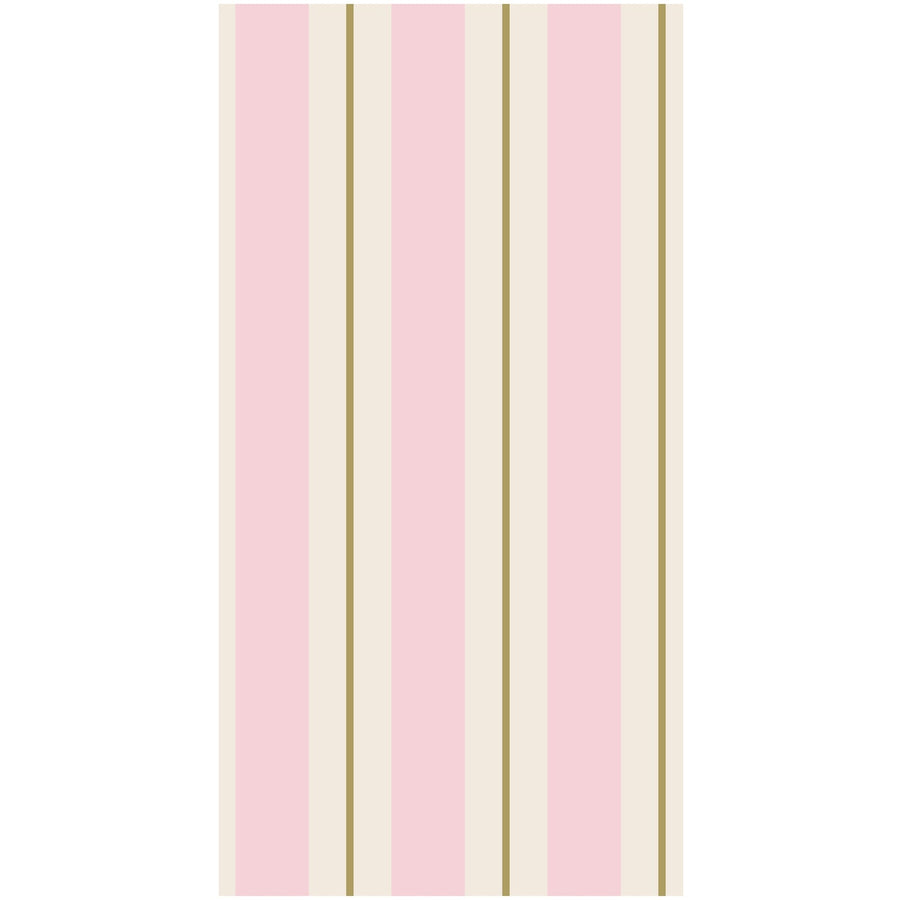 Pink & Gold Awning Stripe Guest Napkins - Set of 16