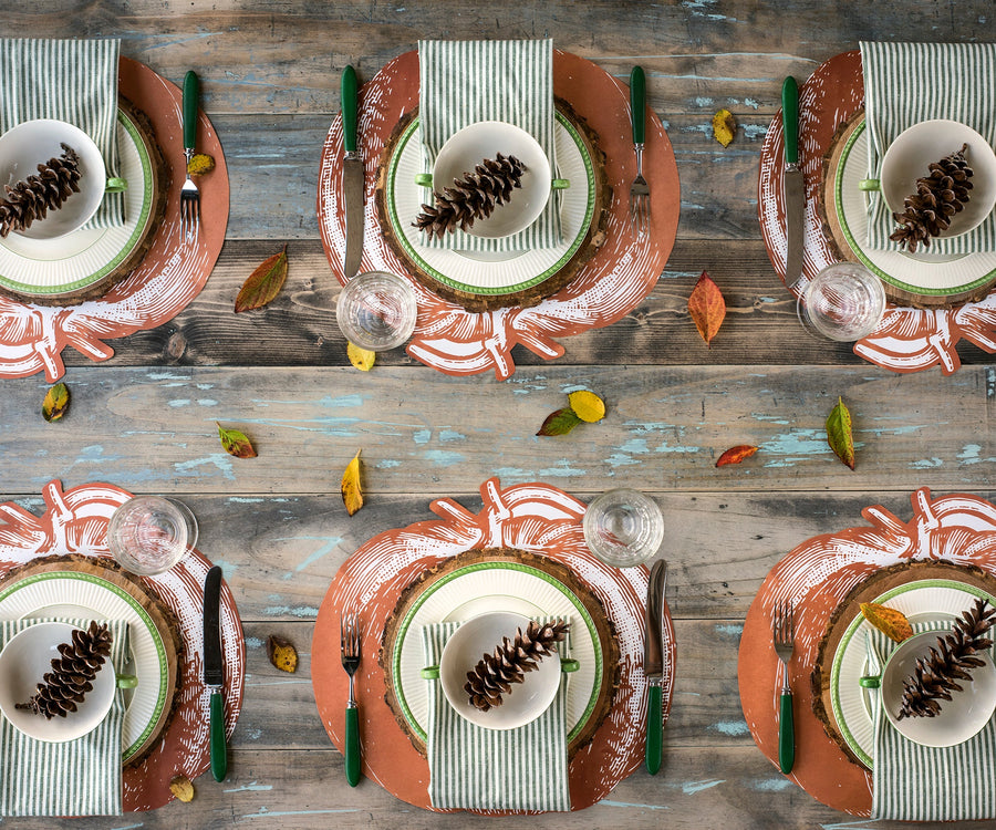 Hester & Cook Die Cut Pumpkin Placemat, Set of 12
