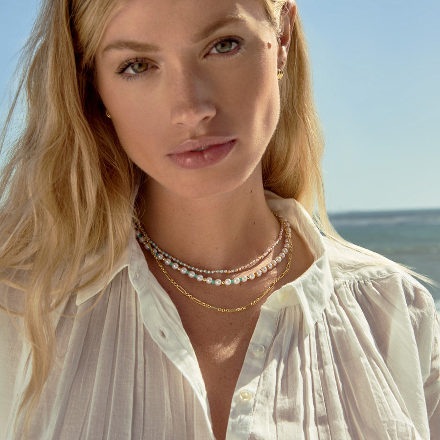 Gorjana Reed Mini Necklace in Gold
