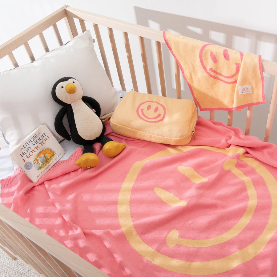 Smiley Clutter Pink/Yellow