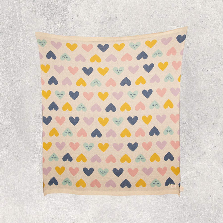 Smiley Hearts in Pink/Yellow