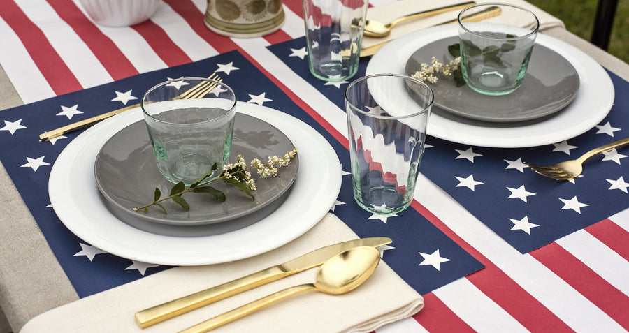 Stars On Blue Placemat - Set of 24