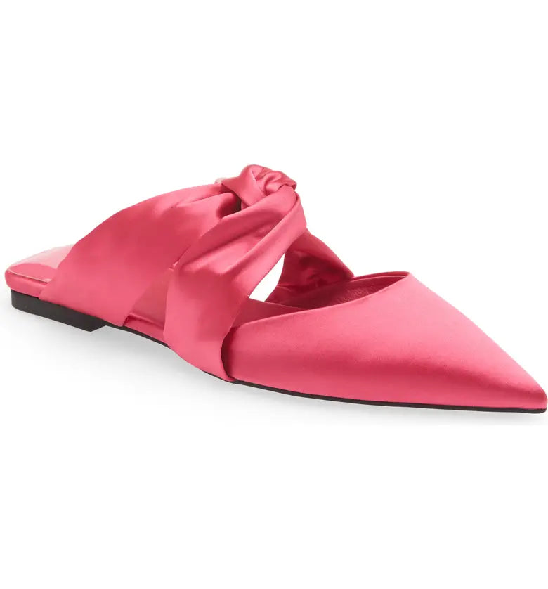 Jeffrey Campbell Tied Down Mule Fuchsia Satin