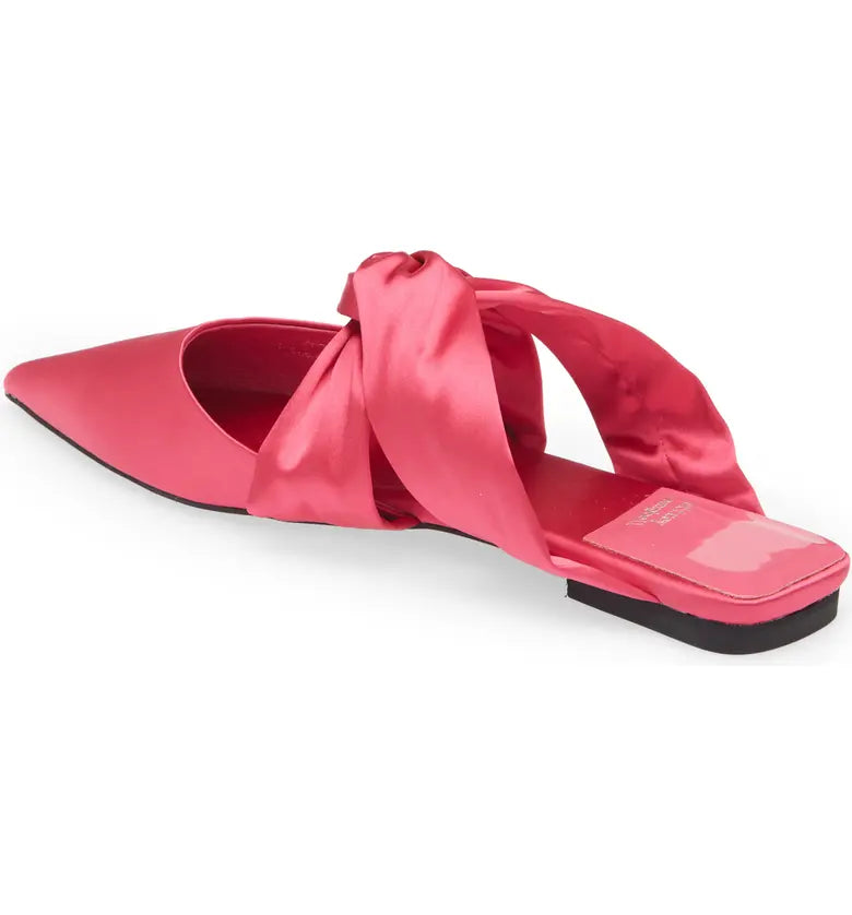 Jeffrey Campbell Tied Down Mule Fuchsia Satin