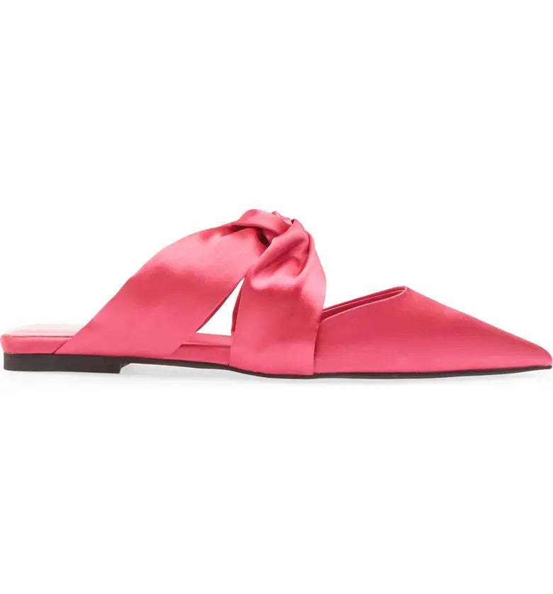 Jeffrey Campbell Tied Down Mule Fuchsia Satin