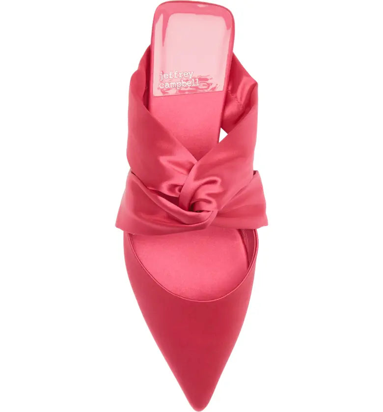 Jeffrey Campbell Tied Down Mule Fuchsia Satin